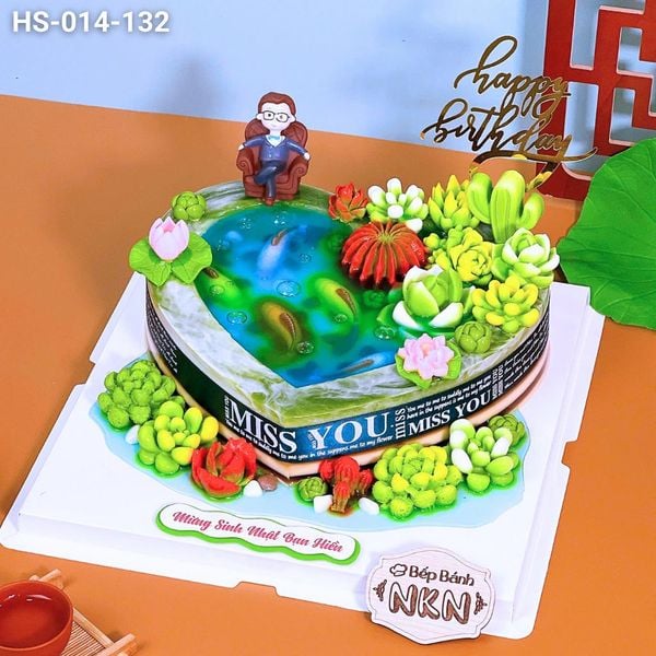  Bánh Sinh Nhật Hồ Sen Quý Ông (HS-014-132) 