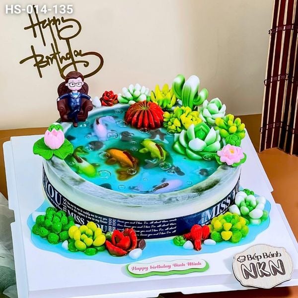 Bánh Sinh Nhật Hồ Sen Thạch Thảo (HS-014-135) 