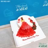  Bánh Sinh Nhật Cô Gái Váy Đỏ (KH-002-007) 