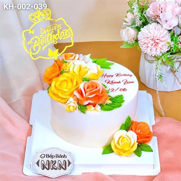  Bánh Sinh Nhật Kết Hoa (KH-002-039) 