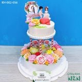  Bánh Cưới/ Bánh Dạm Ngõ 2 Tầng Kết Hoa (KH-002-056) 