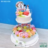 Bánh Cưới/ Bánh Dạm Ngõ 2 Tầng Kết Hoa (KH-002-056) 
