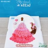  Bánh Sinh Nhật Cô Gái Váy Hồng (KH-002-067) 