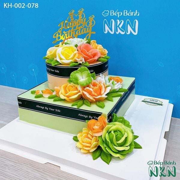  Bánh Kết Hoa 2 Tầng  (KH-002-078) 