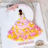  Bánh Sinh Nhật Cô Gái Váy Hồng (KH-002-087) 