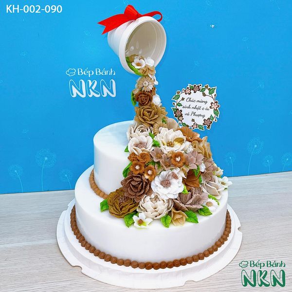  Bánh Thác Hoa 2 Tầng (KH-002-090) 