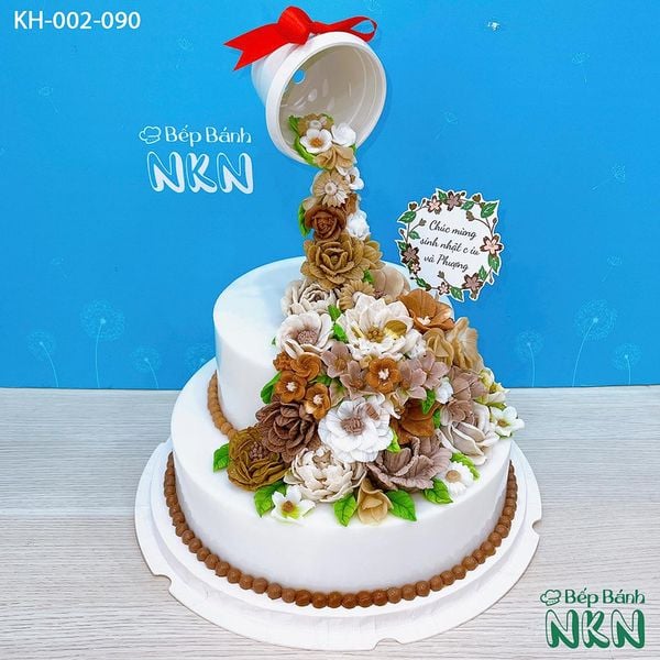  Bánh Thác Hoa 2 Tầng (KH-002-090) 