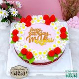  Bánh Sinh Nhật Hoa Dâu Tây (KH-002-117) 