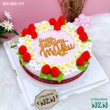  Bánh Sinh Nhật Hoa Dâu Tây (KH-002-117) 