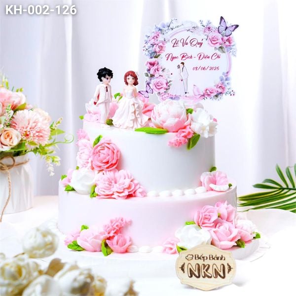  Bánh Cưới 2 Tầng Cao Cấp (KH-002-126) 
