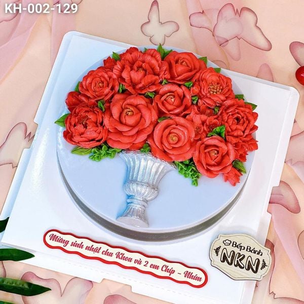  Bánh Bình Hoa Hồng (KH-002-129) 