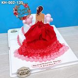 Bánh Sinh Nhật Cô Gái Váy Hoa (KH-002-135) 