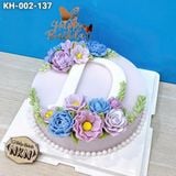  Bánh Sinh Nhật Kết Hoa Tone Tím (KH-002-137) 