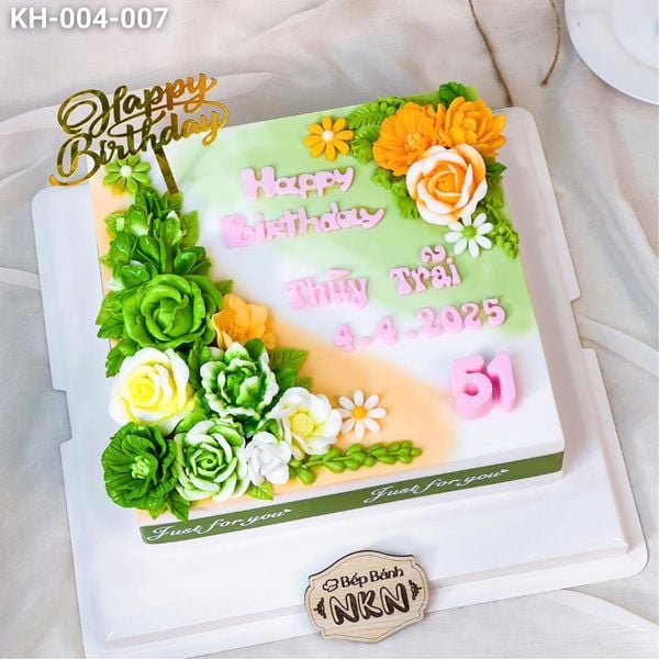 Bánh Sinh Nhật Kết Hoa (KH-004-007) 