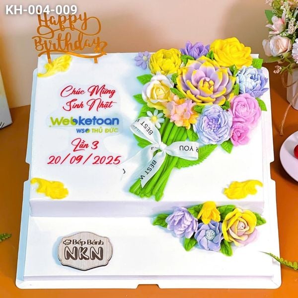  Bánh Sinh Nhật Kết Hoa (KH-004-009) 