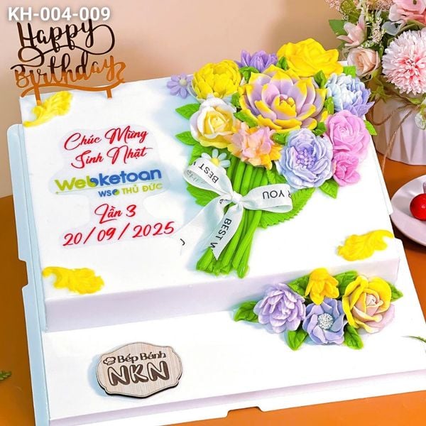  Bánh Sinh Nhật Kết Hoa (KH-004-009) 