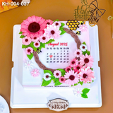  Bánh Kết Hoa Hướng Dương Tone Hồng (KH-004-037) 