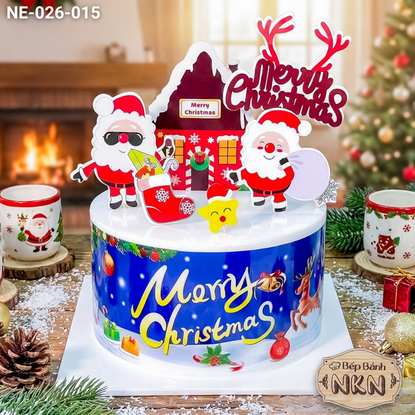  Bánh Quà Tặng Noel - Tone xanh (NE-026-015) 