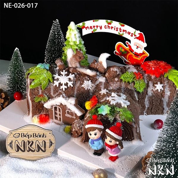  Bánh Noel Khúc Gỗ - Mẫu 1 (NE-026-017) 