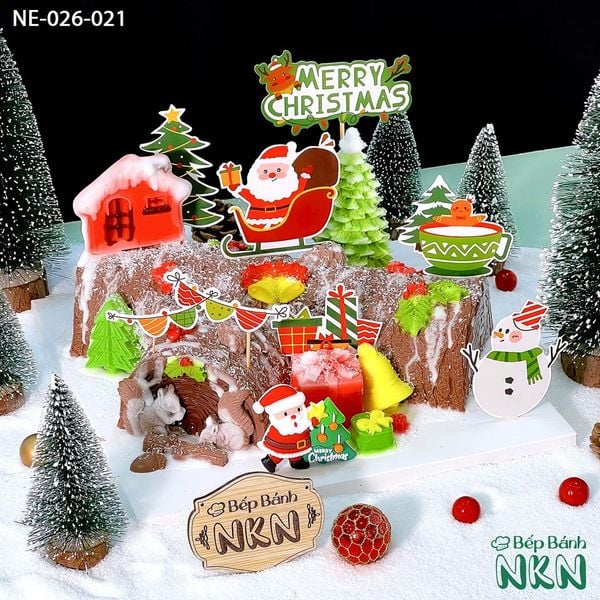  Bánh Noel Khúc Gỗ - Mẫu 2 (NE-026-021) 