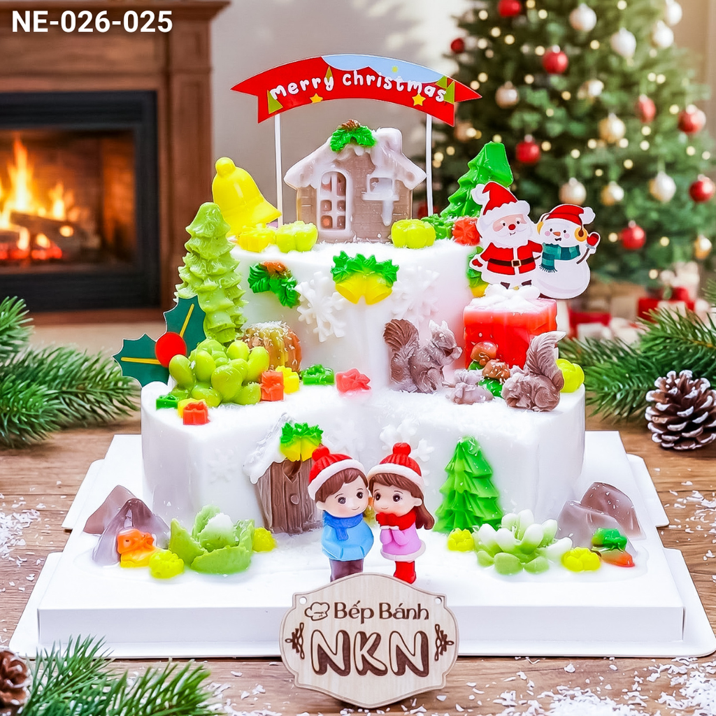  Bánh Quà Tặng Giáng Sinh 2 Tầng (NE-026-025) 