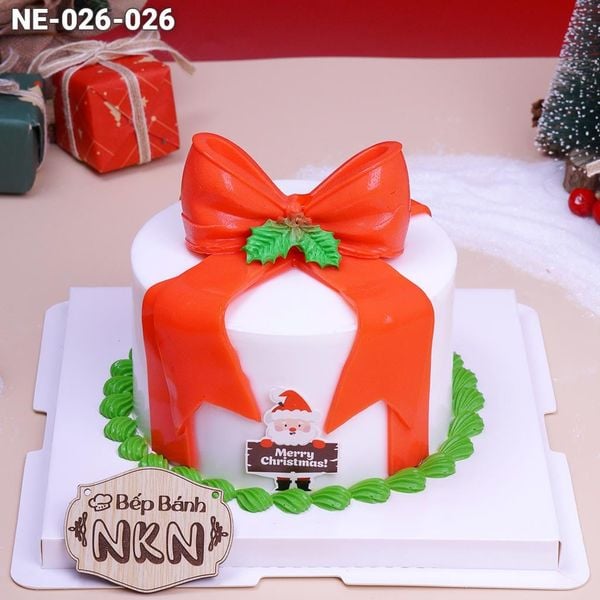  Bánh Quà Tặng Giáng Sinh Đính Nơ Hiện Đại (NE-026-026) 
