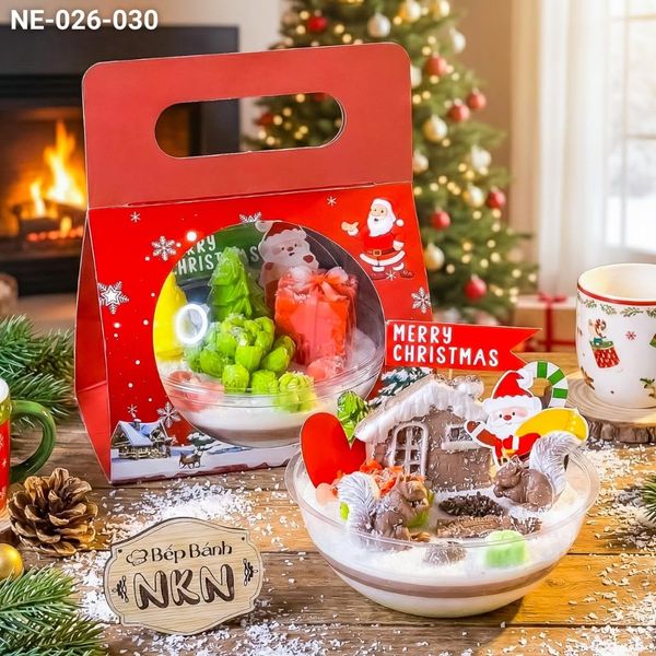  Hộp Bánh Quà Tặng Giáng Sinh Tròn (NE-026-030) 