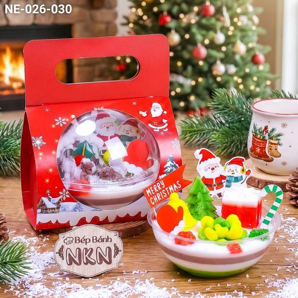  Hộp Bánh Quà Tặng Giáng Sinh Tròn (NE-026-030) 
