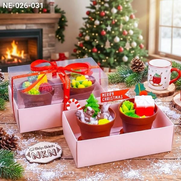  Set 2 Chậu Bánh Quà Tặng Giáng Sinh (NE-026-031) 