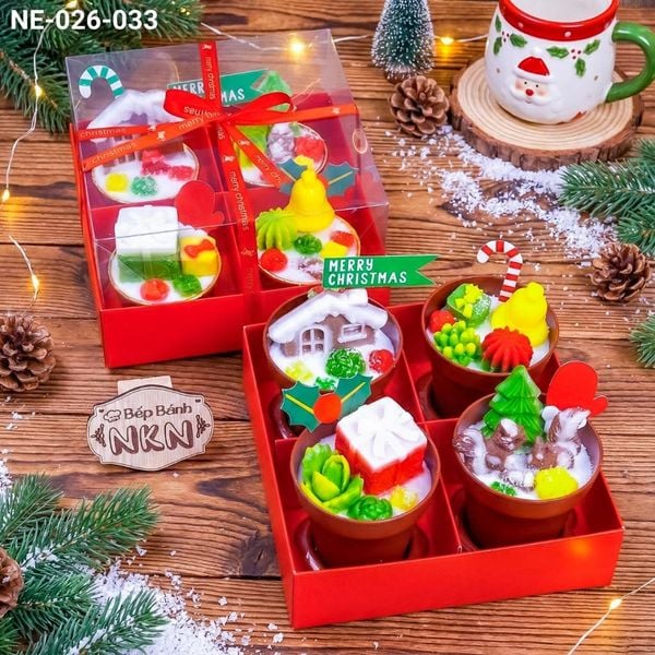  Set 4 Chậu Bánh Quà Tặng Giáng Sinh (NE-026-033) 