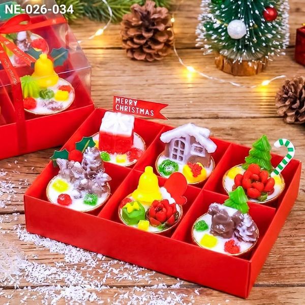  Set 6 Cupcake Quà Tặng Giáng Sinh (NE-026-034) 