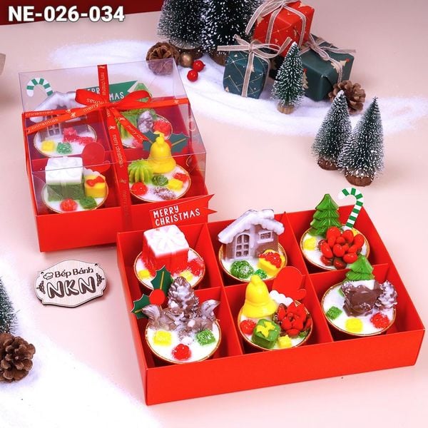  Set 6 Cupcake Quà Tặng Giáng Sinh (NE-026-034) 