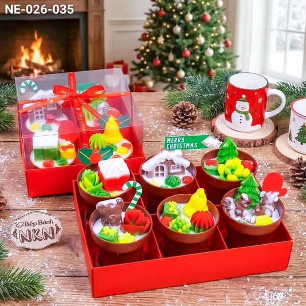  Set 6 Chậu Bánh Quà Tặng Giáng Sinh (NE-026-035) 