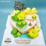  Bánh Sinh Nhật Hoa Sen - Trái Tim (SD-013-010) 