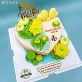  Bánh Sinh Nhật Hoa Sen - Trái Tim (SD-013-010) 