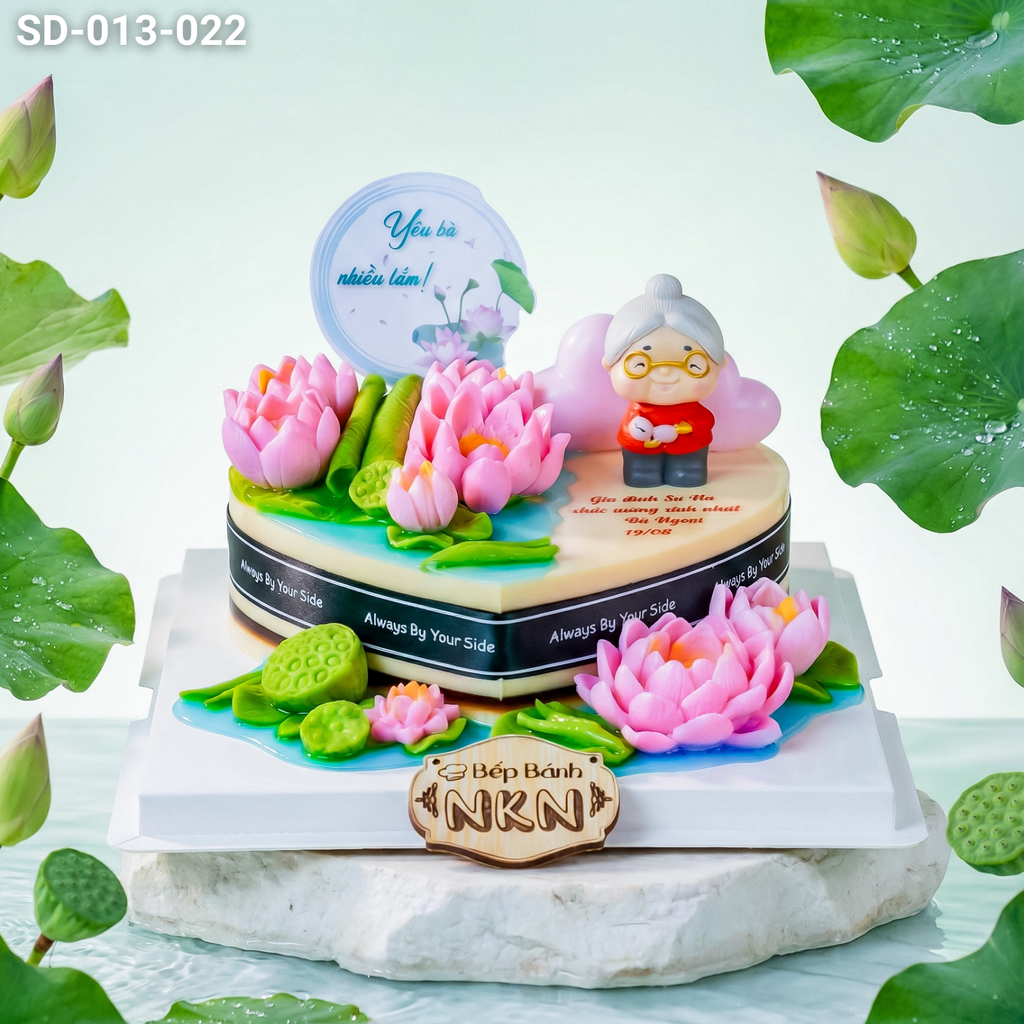  Bánh Hoa Sen - Trái Tim Mừng Lễ Vu Lan (SD-013-022) 