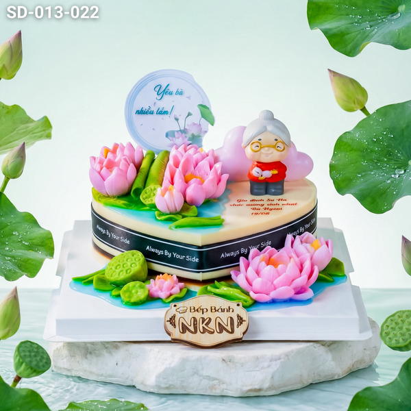  Bánh Hoa Sen - Trái Tim Mừng Lễ Vu Lan (SD-013-022) 
