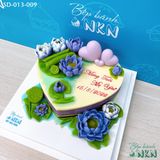 Bánh Sinh Nhật Hoa Sen Cạn - Trái Tim (SD-013-009) 