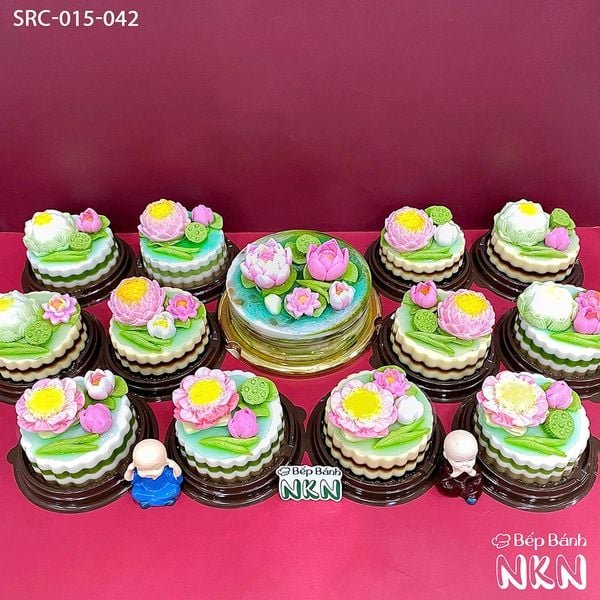  Set Bánh Cúng Hoa Sen Tam Bảo (SRC-015-042) 