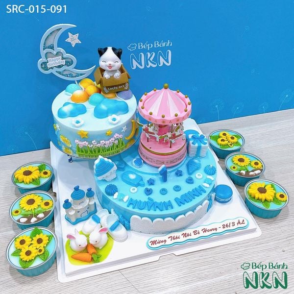  Set Bánh Sinh Nhật Bé Mèo x Đu Quay (SRC-015-091) 