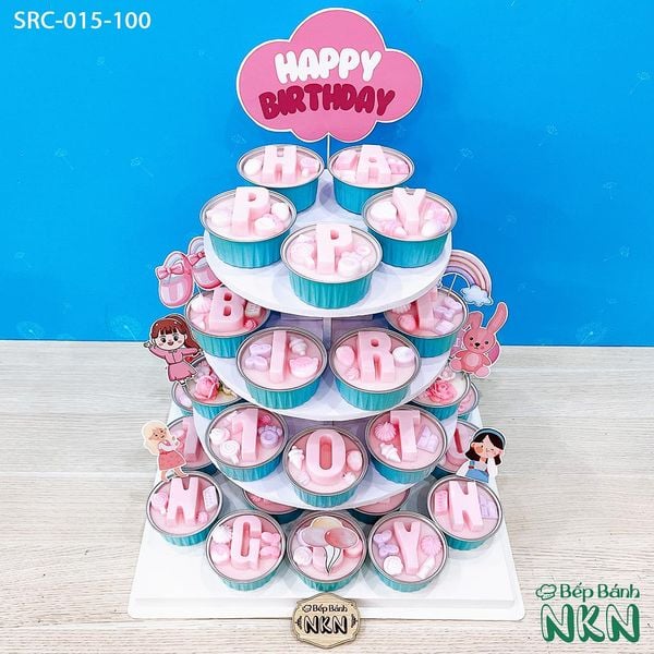  Tháp 36 Cupcake Sinh Nhật Bé Gái (SRC-015-100) 