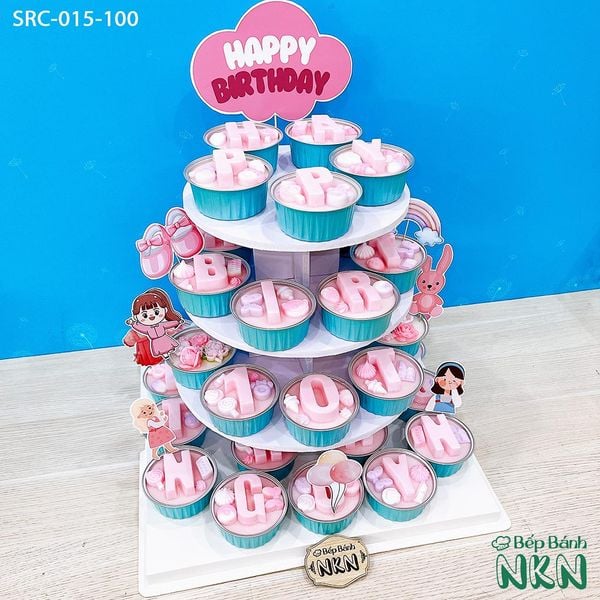  Tháp 36 Cupcake Sinh Nhật Bé Gái (SRC-015-100) 