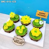  Set 6 Cupcake Hoa Sen Vàng (SRC-015-123) 