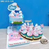  Tháp Bánh Sinh Nhật 2 Tầng Unicorn Bé Gái (SRC-015-129) 