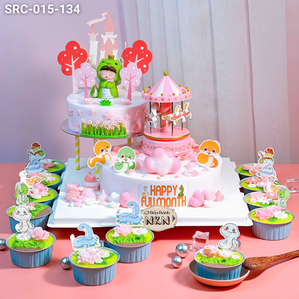  Set Bánh Rau Câu Mừng Thôi Nôi Cho Bé Tuổi Rắn (SRC-015-134) 