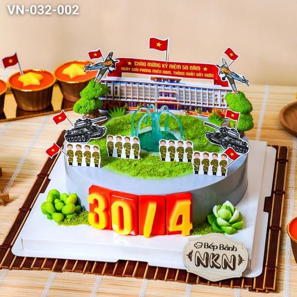  Bánh Kỷ Niệm 50 Năm Giải Phóng Miền Nam Thống Nhất Đất Nước (Mẫu 2) (VN-032-002) 
