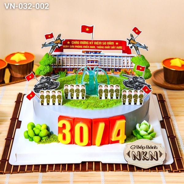  Bánh Kỷ Niệm 50 Năm Giải Phóng Miền Nam Thống Nhất Đất Nước (Mẫu 2) (VN-032-002) 