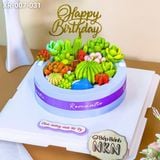  Bánh Sinh Nhật Sen Đá Tone Tím (XR-007-031) 