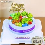  Bánh Sinh Nhật Sen Đá Tone Tím (XR-007-031) 