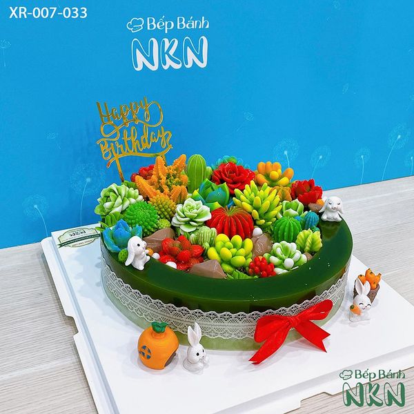  Bánh Sen Sinh Nhật Sen Đá Vườn Thỏ (XR-007-033) 